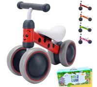 BOLDCUBE My First Bike Baby Balance Bike Betty the Ladybird 1 Year Old Baby Gifts Trike Garden Toys Toddler Push Ride On Walker with No Pedals 1st Birthday Present for Boys Girls Age from 6 Months Old