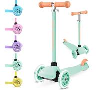 BOLDCUBE Teeny | 3 Wheel Mint Scooter for Kids & Toddlers Ages 3-6 Years | Flashing Wheels | Height Adjustable 53 to 70 cm | My First Scooter