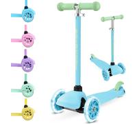 BOLDCUBE Teeny | 3 Wheel Lilac Scooter for Kids & Toddlers Ages 3-6 Years | Flashing Wheels | Height Adjustable 53 to 70 cm | My First Scooter