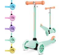 BOLDCUBE Teeny | 3 Wheel Mint Scooter for Kids & Toddlers Ages 3-6 Years | Flashing Wheels | Height Adjustable 53 to 70 cm | My First Scooter