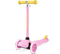 BOLDCUBE Teeny | 3 Wheel Pink Scooter for Kids & Toddlers Ages 3-6 Years | Flashing Wheels | Height Adjustable 53 to 70 cm | My First Scooter