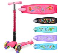 BOLDCUBE Teeny Fold Mermaid | Scooter for Boys and Girls Ages 3-8 Years | Foldable | Flashing Light Up Wheels | Height Adjustable 61 to 79 cm