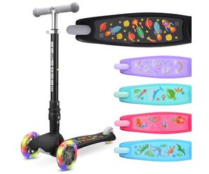 BOLDCUBE Teeny Fold Rocket | Scooter for Boys and Girls Ages 3-8 Years | Foldable | Flashing Light Up Wheels | Height Adjustable 61 to 79 cm