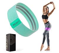Boldfit Fabric Resistance Band - Loop Hip Band for Women & Men for Hip, Legs, Stretching, Toning Workout. Mini Loop Booty Bands for Glutes, Squats Exercise Usable in-Home & Gym. (Green (Light))