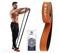Boldfit Natural Rubber Resistance Premium Bands for Workout Dual Color Premium Heavy Resistance Band for Stretching, Pull ups, Home Exercise Resistance Band for Gym - Orange (30-45kg Resistance)