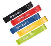 Boldfit Resistance Bands Mini Loop (Set of 5) Perfect for Toning & Home Workout.(Carry Bag Included)