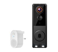 BoldHero 1080p Smart Video Doorbell Camera Wireless with Doorbell Receiver, AI Human Detection and Instant Alerts, 2-Way Talk, Color Night Vision, Cloud Storage, 2.4G Wi-Fi, Live View, Battery Powered