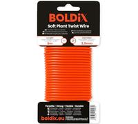 BOLDiX Flexible Plant Wire 8 m Diameter 3.5 mm with Soft Rubber Coating Sturdy Binding Wire for Low Stress Training, Tomatoes, Cucumbers, Climbing Plants, Garden Wire, Plant Ties (Orange, 1 x 8 m