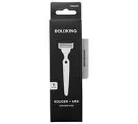 BOLDKING RAZOR FOR MEN | blade for normal skin | flexible with 3-layer razor blades | safety for beard, head, shoulders, back, intimate shaving | wet razor with suction cup holder