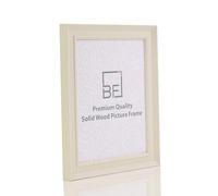Boldon Framing - 12"x10" Cream Painted Solid Wood Picture Photo Poster Frame, Modern Stepped Profile Free Standing or Wall Mounted Safety Glazing