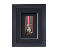 Boldon Framing 3d Deep Box Frame To Display War/Military/Sports Court Mounted Medals Black White Grey Oak (Black with Black Mount, 1 Medal)