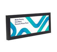 Boldon Framing - Black 24x12 Solid Wood Thin Panoramic Sizes Picture Frames Photo Frames Modern Poster Frame