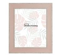 Boldon Framing Cornwall Range Vintage Antique Style Distressed Picture Frames For Wall Art & Picture Display, Powder Pink, 7x7"