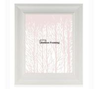 Boldon Framing Cornwall Range Vintage Antique Style Distressed Picture Frames For Wall Art & Picture Display, Antique White, 40x40cm