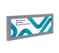 Boldon Framing - Dark Grey 15x6 Solid Wood Thin Panoramic Sizes Picture Frames Photo Frames Modern Poster Frame