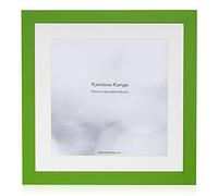 Boldon Framing - Green, Square Thin Photo Frame in Solid Wood with White Wall Mount, 60x80cm For Pic 50x70cm
