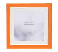 Boldon Framing - Orange, Square Thin Photo Frame in Solid Wood with White Wall Mount, 50x40cm For Pic 40x30cm