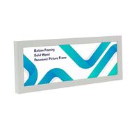 Boldon Framing - Pale Grey 30x9 Solid Wood Thin Panoramic Sizes Picture Frames Photo Frames Modern Poster Frame