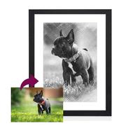 Boldon Framing Personalised Framed Portrait from Photograph, Pets and Family photos (Black and White Sketch)