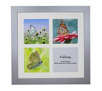 Boldon Framing REAL WOOD Square Multi Aperture Photo Picture Frame Instagram Wide Collage