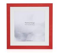 Boldon Framing - Red, Square Thin Photo Frame in Solid Wood with White Wall Mount, 60x50cm For Pic 50x40cm