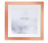 Boldon Framing - Rose Gold, Square Thin Photo Frame in Solid Wood with White Wall Mount, 50x40cm For Pic 40x30cm