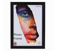 Boldon Framing Thin Modern Picture Frame in Black, White & Grey. Photo Frames to Display Art, Photos & Prints. Square & Rectangle Picture Frames. Black, A4 (12 Pack)