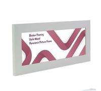 Boldon - Pale Grey 14x7" Solid Wood Panoramic Sizes Picture Frames Photo Frames Modern Poster Frame