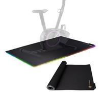 Boldstrive - RGB LED Exercise Equipment Mat 30" x 60", Stylish Non-Slip Floor Protection for Spin Bikes, Walking or Yoga Pads, for