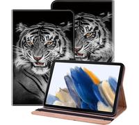 BOLELAW Case for Honor Pad X8a 11 inch 2024 Leather Folio Flip Cover [Card Slot] [Stand Function] for Honor Pad X8a Tablet Case, Tigers
