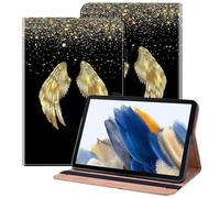 BOLELAW Case for Honor Pad X8a 11 inch 2024 - PU Leather Folio Flip Cover with Card Slot, Pencil Holder & Kickstand, Golden Wings