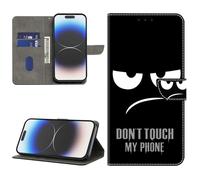 BOLELAW Case for Samsung Galaxy A35 5G - PU Leather Flip Wallet Case with Magnetic Closure, Kickstand & Card Slots, Don't Touch My Phone