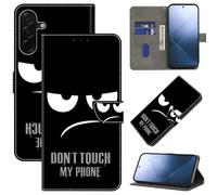 BOLELAW for Samsung Galaxy A56 5G Wallet Case, PU Leather Flip Cover with Magnetic Closure, Kickstand & Card Slots, Don't Touch My Phone