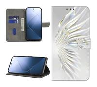 BOLELAW Phone Case for Honor 200 Lite with [Magnetic Closure] [Stand Function] [Card Slots] PU Leather Flip Wallet Case for Honor 200 Lite, Crystal Wings