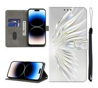 BOLELAW Phone Case for Honor 200 with [Magnetic Closure] [Stand Function] [Card Slots] Leather Flip Wallet Cover Compatible Honor 200 Case, Crystal Wings