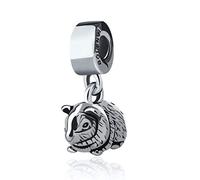 BOLENVI Realistic Guinea Pig Pet 925 Sterling Silver Dangle Pendant X Charm Bead For Pandora & Similar Charm Bracelets or Necklaces, Sterling Silver