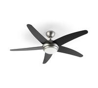 Bolero 2-in-1 Ceiling Fan 134cm Lamp 55W Remote Control Black