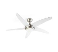 Bolero 2-in-1 Ceiling Fan 134cm Lamp 55W Remote Control White