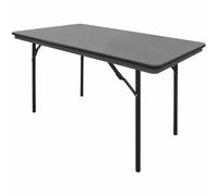 Bolero ABS Folding Banquet Rectangular Black Table 4Ft Steel Sturdy