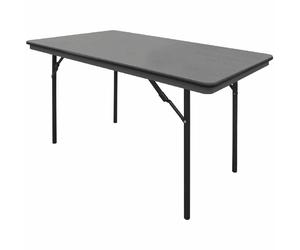 Bolero ABS Folding Banquet Rectangular Black Table 4Ft Steel Sturdy