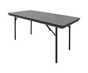 Bolero ABS Rectangular Folding Banquet Table 5ft, 750x1520x760mm | Arrives ready to use with zero assembly required, featuring an easy-clean surface suitable for both indoor and outdoor use.