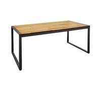 Bolero Acacia Wood and Steel Rectangular Industrial Table 1800mm