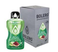 Bolero Aloe Vera Pomegranate 24 x 3 g, juice powder without sugar, sweetened with stevia + vitamin C, suitable for children, diabetics, gluten-free and vegan-friendly, the taste of mixed berries