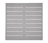 Bolero Aluminium Square Table Top in Light Grey - Slatted Design - 700 x 700 mm