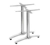 Bolero Twin Leg Table Base Aluminium 680mm One Pair Kitchen Table Top Indoor 2pc