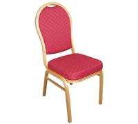 Bolero Aluminium Arched Back Banquet Chairs Red for Wedding 940X440X470mm 4pc