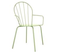 Bolero Arm Chair Adeline Light Green UV Resistant Indoor Outdoor Use - Set of 4