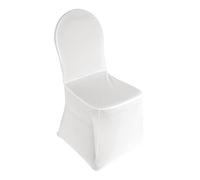 Bolero Banquet Chair Cover with Foot Pockets for Functions, White | Fits chair models CE142, DL015, DL016, CG228, U525 and U526; washable at 30°C for weddings, ceremonies and events.