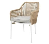 Bolero Bay PE Twist Rattan Outdoor Arm Chair Honey, Set 2