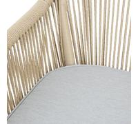 Bolero Bay PE Twist Rattan Outdoor Armchair Honey, Pack of 2 | Provides weather-resistant seating for commercial hospitality venues, patios, and alfresco dining spaces.